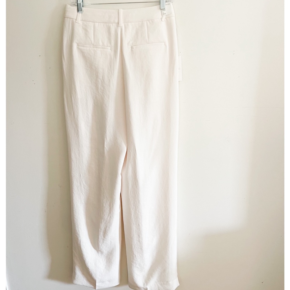 Aritzia Wilfred Effortless High Wide Leg Pant In Light Birch Size 8 - Picture 9 of 14